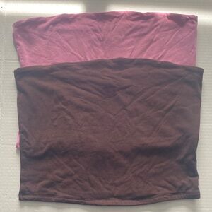 Tilly's Brown/PinkTube Top Bundle